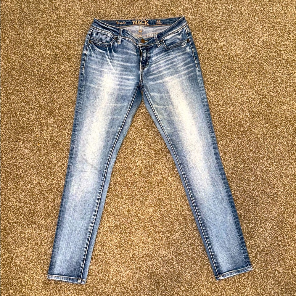 Buckle Black Skinny Jeans